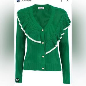 Baum und Pferdgarten ruffle asymmetrical cardigan, size small